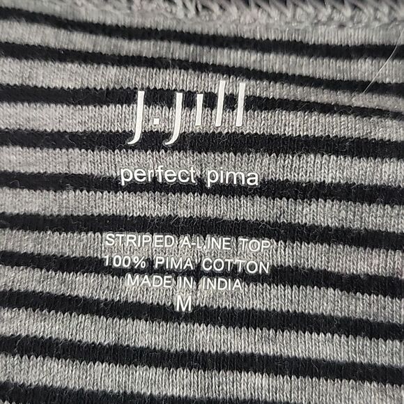 J. Jill perfect Pima Striped A-line top. Size M - Picture 4 of 6
